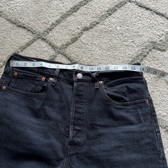 Levi’s jeans premium 501 washed black high rise button fly slim taper 31 - Picture 7 of 12